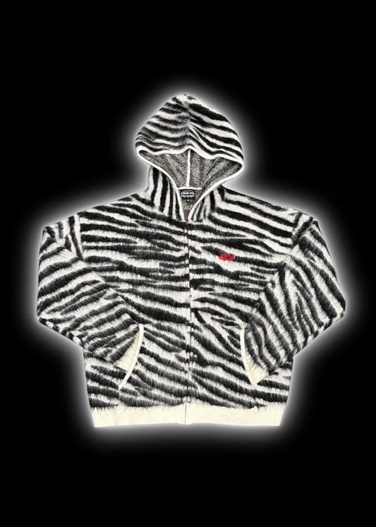 *** ZEBRA ZIP HOODIE***